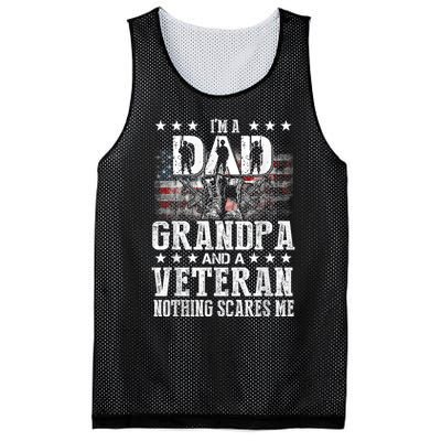 IM A Dad Grandpa Veteran Funny Grandpa FatherS Day Mesh Reversible Basketball Jersey Tank