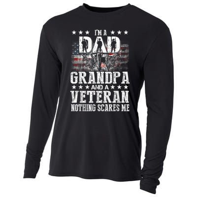 IM A Dad Grandpa Veteran Funny Grandpa FatherS Day Cooling Performance Long Sleeve Crew