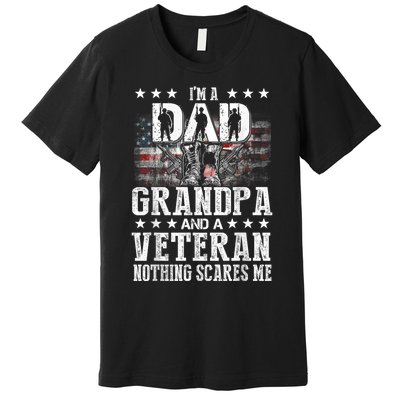 IM A Dad Grandpa Veteran Funny Grandpa FatherS Day Premium T-Shirt