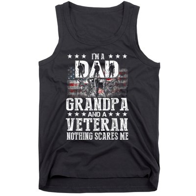 IM A Dad Grandpa Veteran Funny Grandpa FatherS Day Tank Top