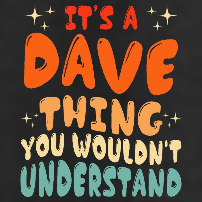 It's A Dave Thing You Wouldn't Understand Retro Groovy 80's Knit Cap Winter Beanie