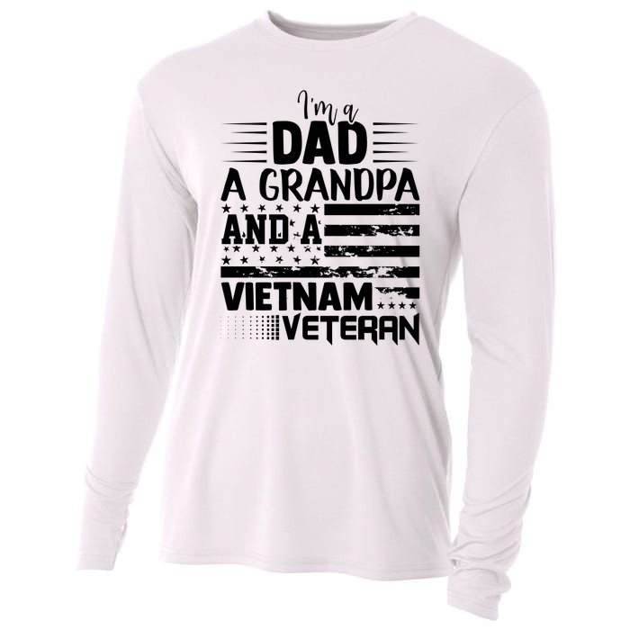 I'm A Dad A Grandpa And A Vietnam Veteran US Army Veteran Day Cooling Performance Long Sleeve Crew