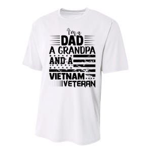 I'm A Dad A Grandpa And A Vietnam Veteran US Army Veteran Day Performance Sprint T-Shirt