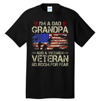 Im A Dad Grandpa And Vietnam Veteran Us Flag Papa Tall T-Shirt