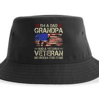 Im A Dad Grandpa And Vietnam Veteran Us Flag Papa Sustainable Bucket Hat