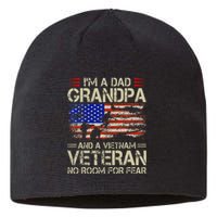 Im A Dad Grandpa And Vietnam Veteran Us Flag Papa Sustainable Beanie