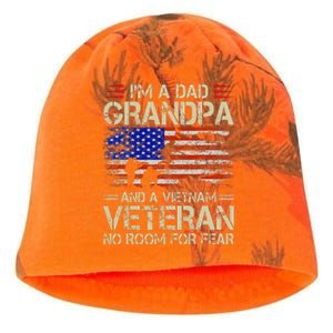 Im A Dad Grandpa And Vietnam Veteran Us Flag Papa Kati - Camo Knit Beanie