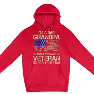 Im A Dad Grandpa And Vietnam Veteran Us Flag Papa Premium Pullover Hoodie