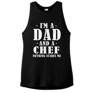 Im A Dad And Chef Father Funny Gift Ladies PosiCharge Tri-Blend Wicking Tank