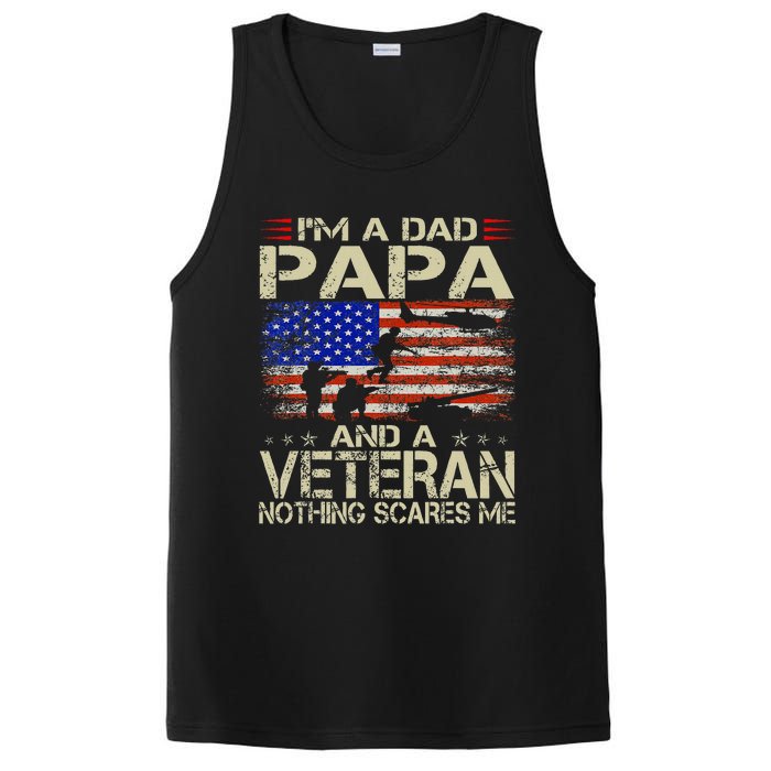 IM A Dad Papa And Veteran Retro Dad Papa Grandpa PosiCharge Competitor Tank