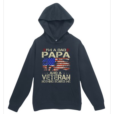 IM A Dad Papa And Veteran Retro Dad Papa Grandpa Urban Pullover Hoodie