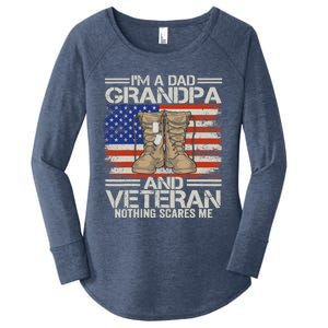 IM A Dad Grandpa And Veteran Fathers Day Women's Perfect Tri Tunic Long Sleeve Shirt