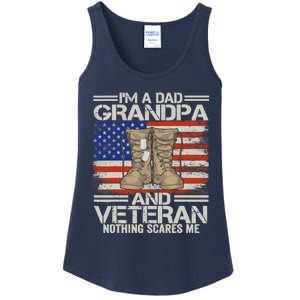 IM A Dad Grandpa And Veteran Fathers Day Ladies Essential Tank