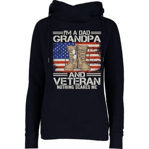 IM A Dad Grandpa And Veteran Fathers Day Womens Funnel Neck Pullover Hood