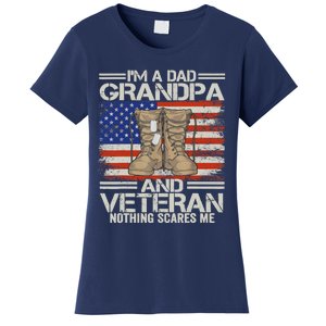 IM A Dad Grandpa And Veteran Fathers Day Women's T-Shirt