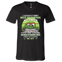 I Acctually Dont Need To Control My Anger Funny Trendy Meme V-Neck T-Shirt