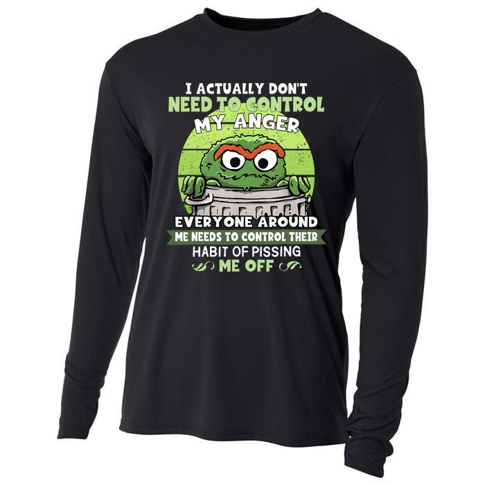 I Acctually Dont Need To Control My Anger Funny Trendy Meme Cooling Performance Long Sleeve Crew