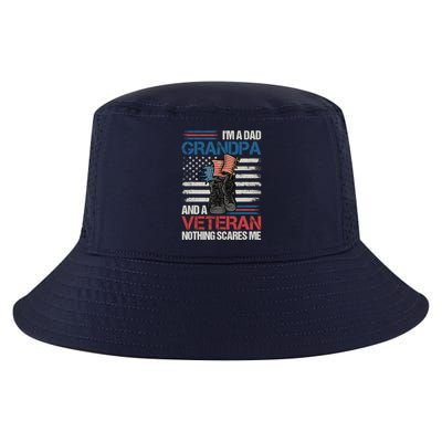 IM A Dad Grandpa And A Veteran Nothing Scares Me Cool Comfort Performance Bucket Hat