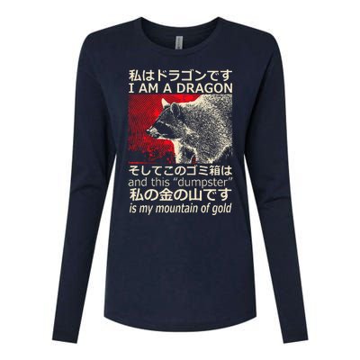 IM A Dragon And This Dumpster Is My Mountain Of Gold Womens Cotton Relaxed Long Sleeve T-Shirt