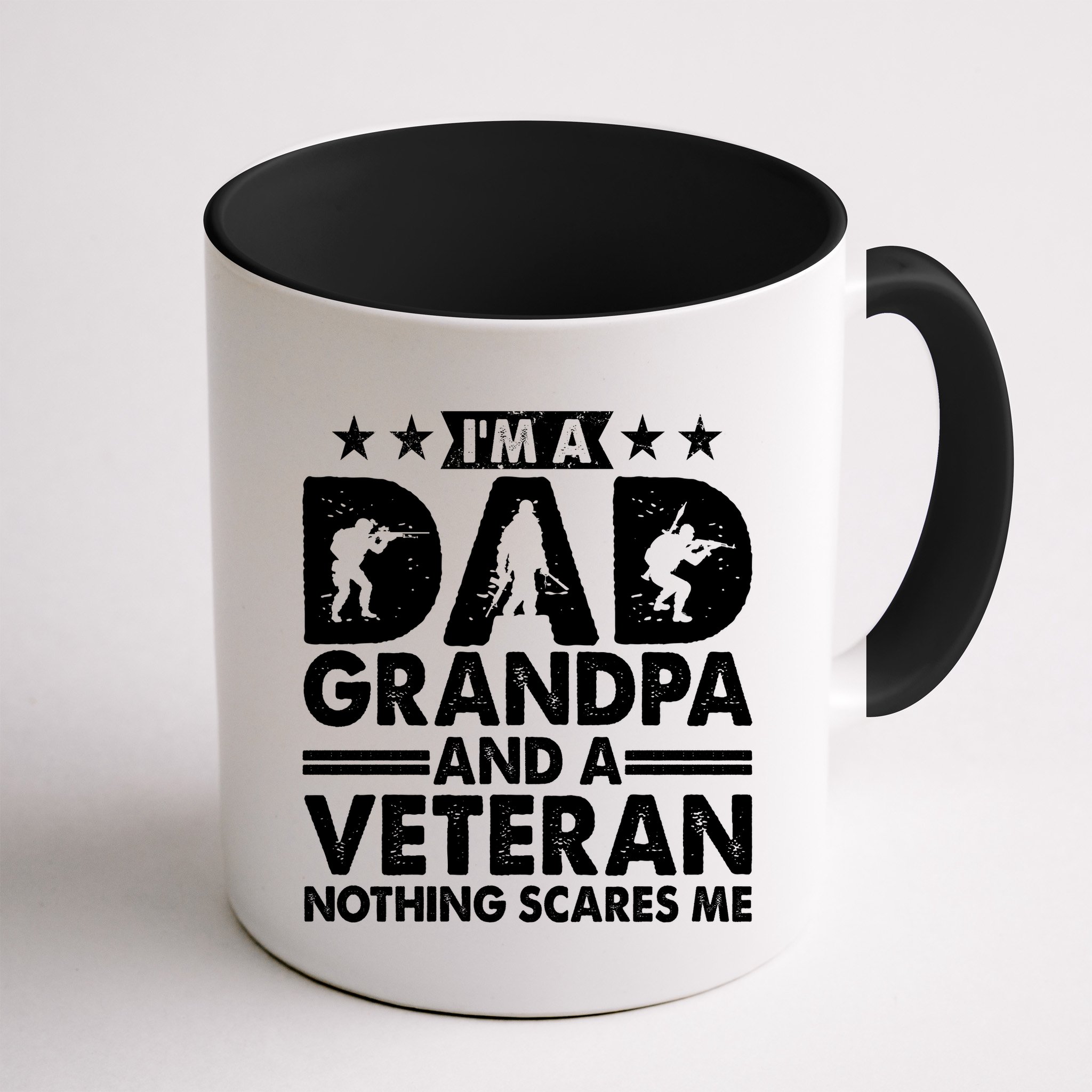 I'm A Dad Grandpa And A Veteran Nothing Scares Me Mug