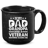 I'm A Dad Grandpa And A Veteran Nothing Scares Me 15oz Campfire Ceramic Mug