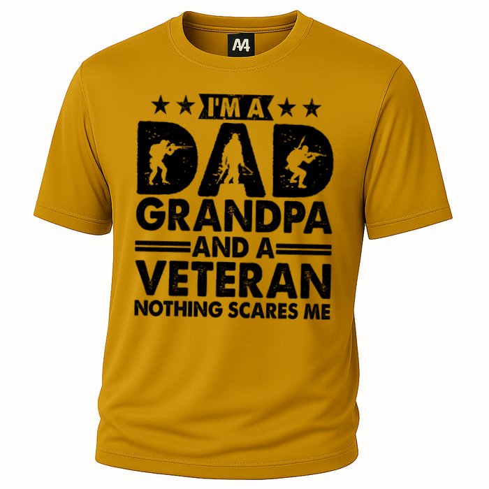 I'm A Dad Grandpa And A Veteran Nothing Scares Me Performance Shirt