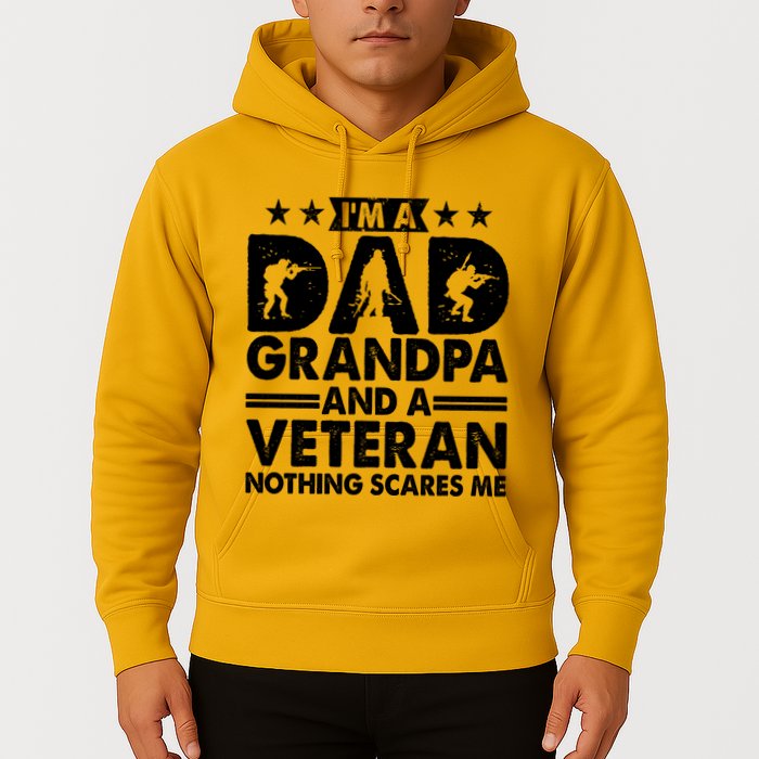 I'm A Dad Grandpa And A Veteran Nothing Scares Me Hoodie
