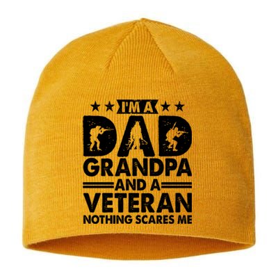 I'm A Dad Grandpa And A Veteran Nothing Scares Me Sustainable Beanie