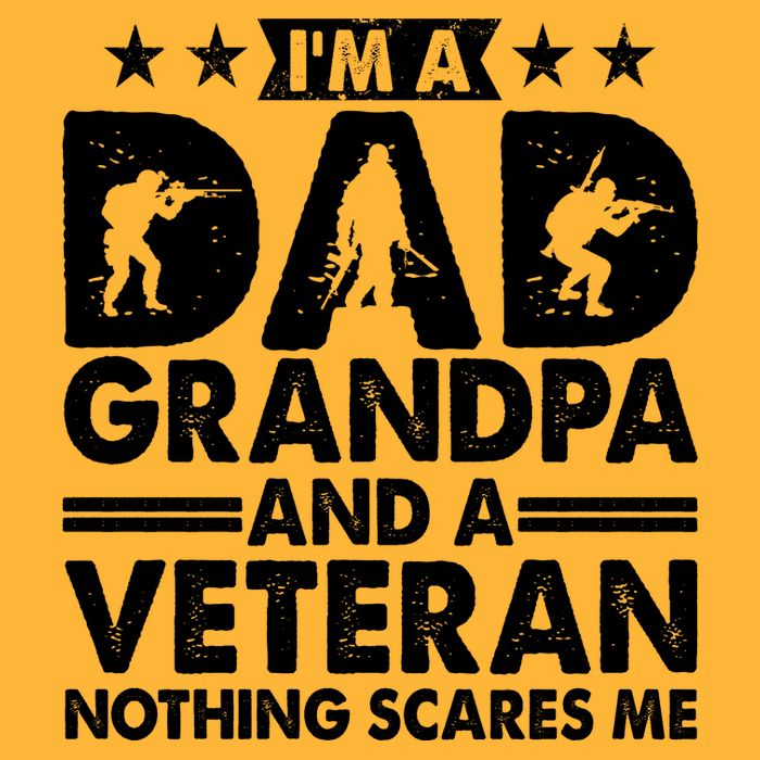 I'm A Dad Grandpa And A Veteran Nothing Scares Me Golf Towel