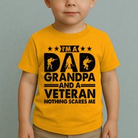 I'm A Dad Grandpa And A Veteran Nothing Scares Me Toddler T-Shirt
