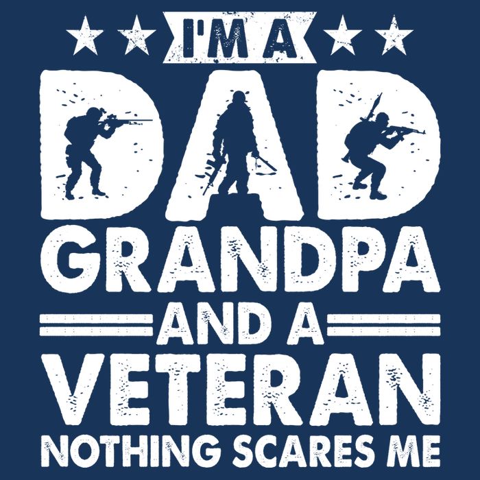 I'm A Dad Grandpa And A Veteran Nothing Scares Me Infant Baby Jersey Bodysuit