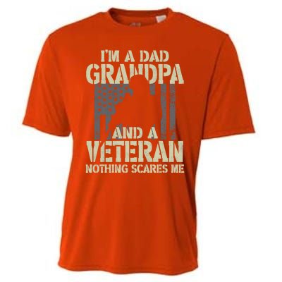 Im A Dad Grandpa And Veteran Fathers Day Funny Military Gift Cooling Performance Crew T-Shirt