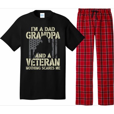 Im A Dad Grandpa And Veteran Fathers Day Funny Military Gift Pajama Set