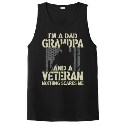 Im A Dad Grandpa And Veteran Fathers Day Funny Military Gift PosiCharge Competitor Tank