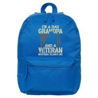 Im A Dad Grandpa And Veteran Fathers Day Funny Military Gift 16 in Basic Backpack