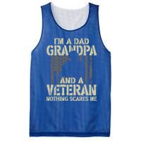 Im A Dad Grandpa And Veteran Fathers Day Funny Military Gift Mesh Reversible Basketball Jersey Tank