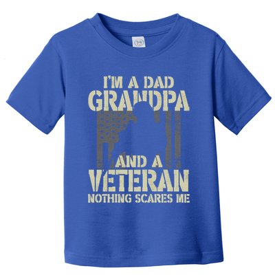 Im A Dad Grandpa And Veteran Fathers Day Funny Military Gift Toddler T-Shirt