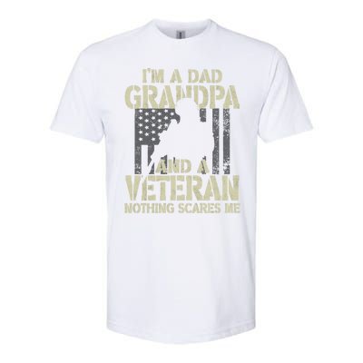 Im A Dad Grandpa And Veteran Fathers Day Funny Military Gift Softstyle CVC T-Shirt