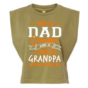 I'm A Dad Grandpa Great Nothing Scares Me Fathers Day Gift Garment-Dyed Women's Muscle Tee