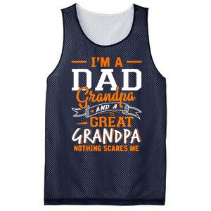 I'm A Dad Grandpa Great Nothing Scares Me Fathers Day Gift Mesh Reversible Basketball Jersey Tank