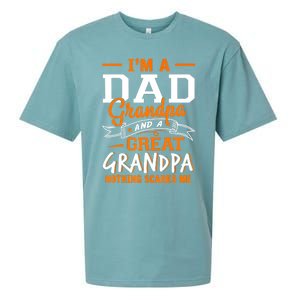 I'm A Dad Grandpa Great Nothing Scares Me Fathers Day Gift Sueded Cloud Jersey T-Shirt