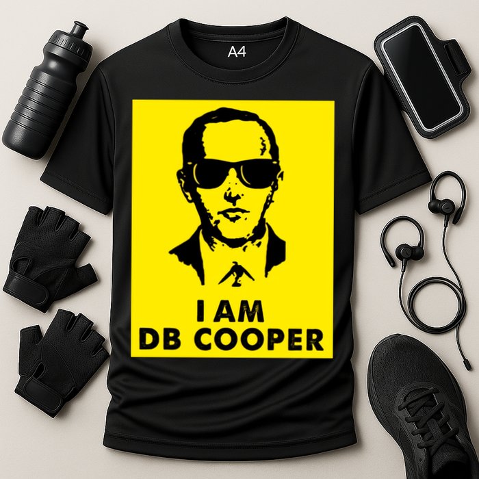 I Am D. B. Cooper Robber Thief Parachute Funny Cooling Performance Crew T-Shirt