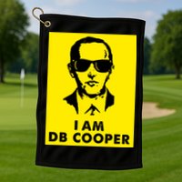 I Am D. B. Cooper Robber Thief Parachute Funny Golf Towel