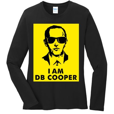 I Am D. B. Cooper Robber Thief Parachute Funny Ladies Long Sleeve Shirt
