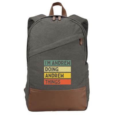 IM Andrew Doing Andrew Things Funny Personalized Quote Cotton Canvas Backpack