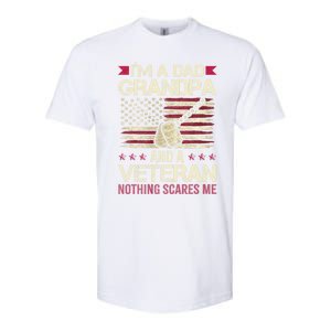 IM A Dad Grandpa And A Veteran Nothing Scares Me Softstyle CVC T-Shirt