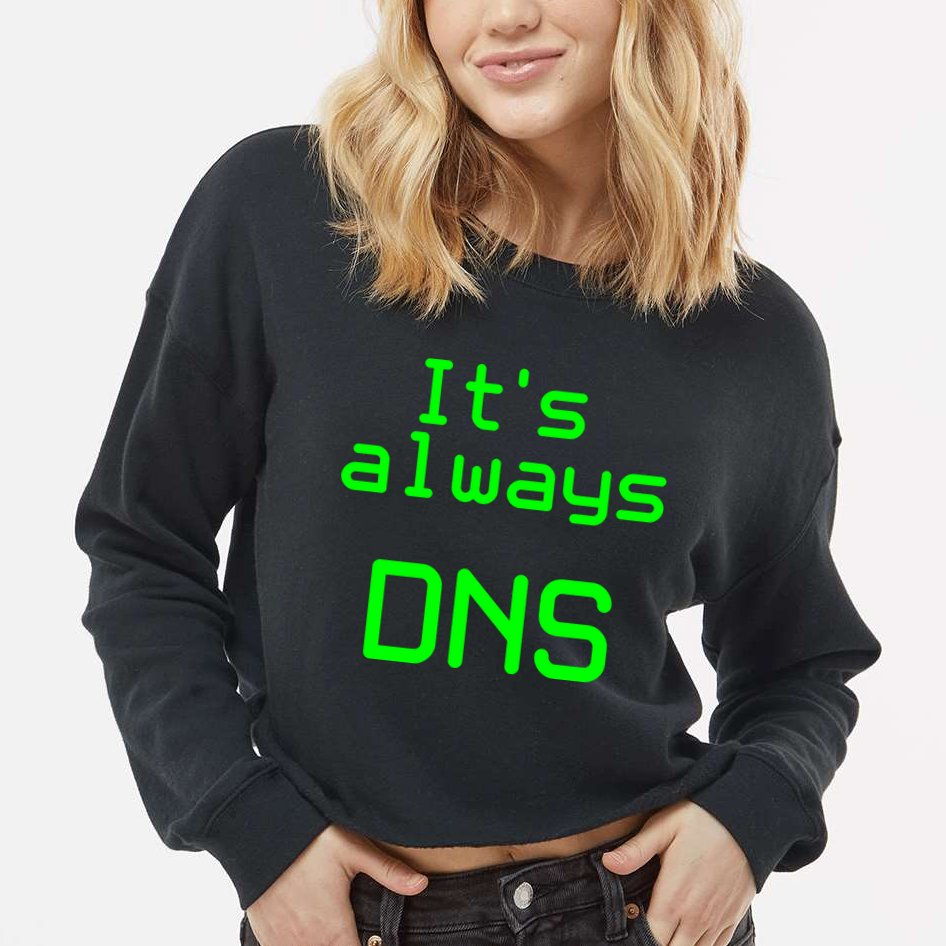 It's Always DNS Cropped Pullover Crew
