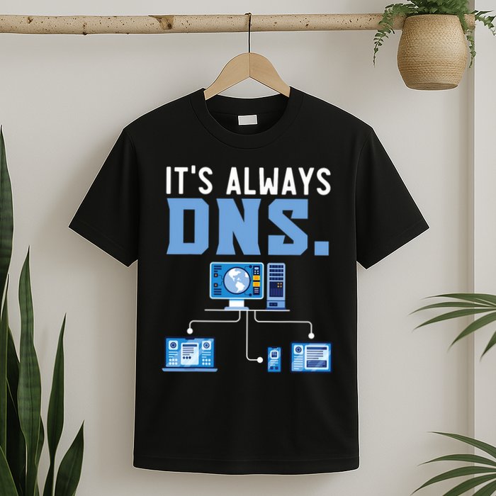 It's Always Dns Information Technology Tech Support T-Shirt