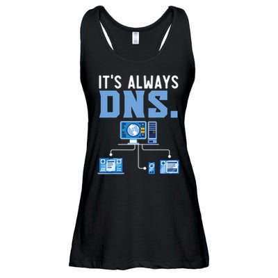 It's Always Dns Information Technology Tech Support Ladies Essential Flowy Tank