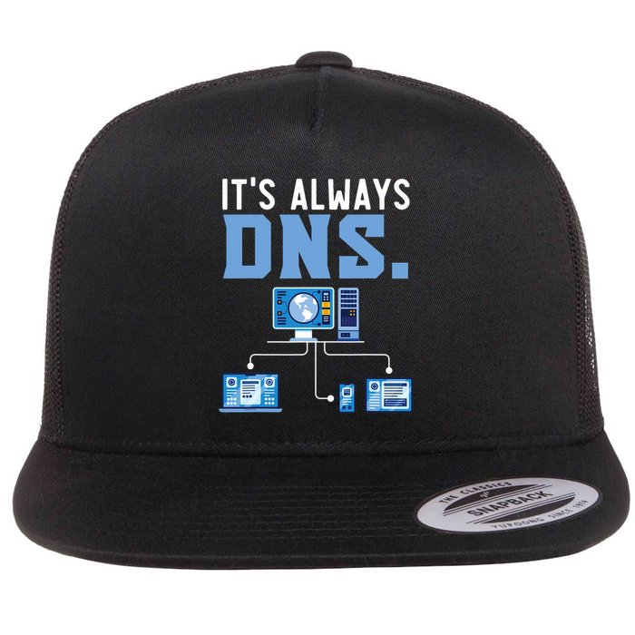 It's Always Dns Information Technology Tech Support Flatbill Hat